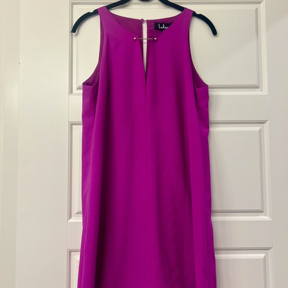 Lulu's Fuchsia Sleeveless Midi Dress